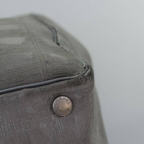 CHANEL New Travel Line Tote Bag Nylon Silver CC Auth bs15032 - Picture 9 of 16